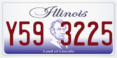 IL license plate Y593225
