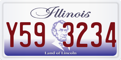 IL license plate Y593234