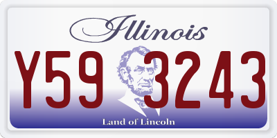 IL license plate Y593243