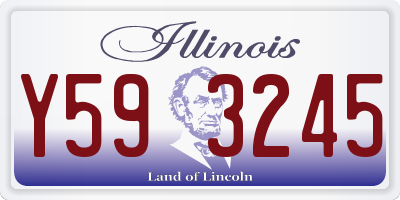 IL license plate Y593245