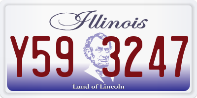 IL license plate Y593247