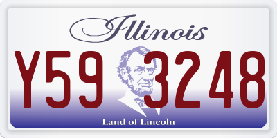 IL license plate Y593248