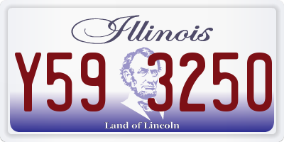 IL license plate Y593250