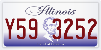 IL license plate Y593252