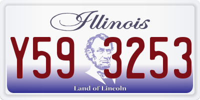 IL license plate Y593253