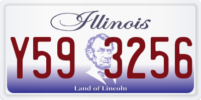 IL license plate Y593256