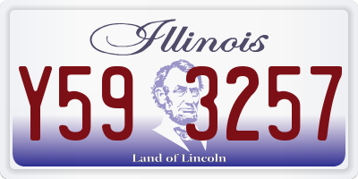 IL license plate Y593257