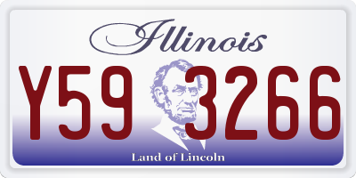 IL license plate Y593266
