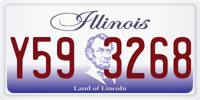 IL license plate Y593268