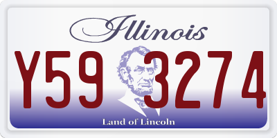 IL license plate Y593274