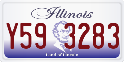 IL license plate Y593283