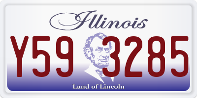 IL license plate Y593285