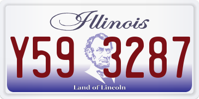 IL license plate Y593287