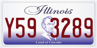 IL license plate Y593289