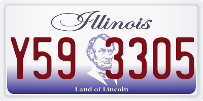 IL license plate Y593305