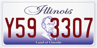 IL license plate Y593307