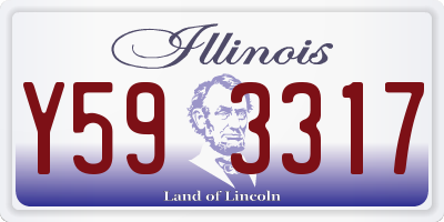 IL license plate Y593317