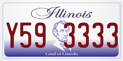 IL license plate Y593333