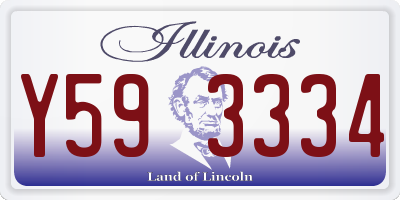 IL license plate Y593334