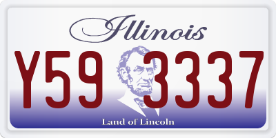 IL license plate Y593337