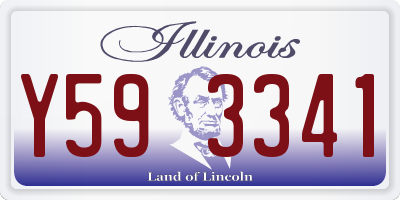 IL license plate Y593341