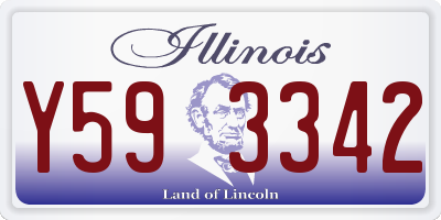 IL license plate Y593342