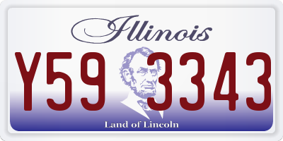 IL license plate Y593343