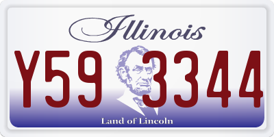 IL license plate Y593344