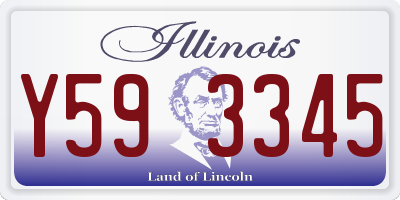 IL license plate Y593345