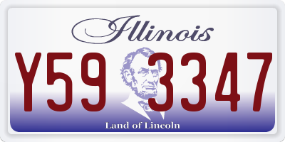 IL license plate Y593347