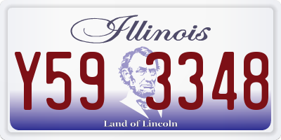 IL license plate Y593348