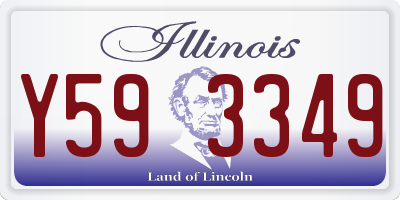 IL license plate Y593349