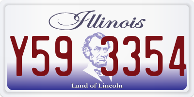 IL license plate Y593354