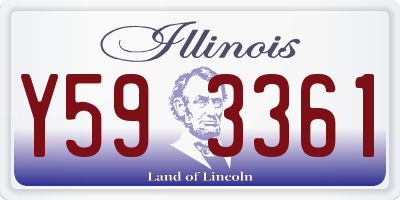 IL license plate Y593361