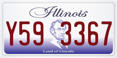 IL license plate Y593367