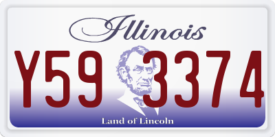 IL license plate Y593374