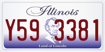 IL license plate Y593381