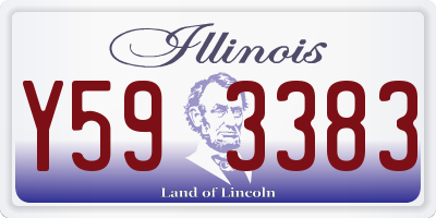 IL license plate Y593383