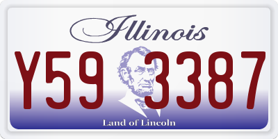 IL license plate Y593387
