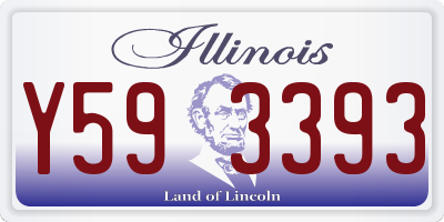IL license plate Y593393