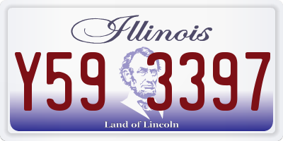 IL license plate Y593397