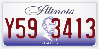 IL license plate Y593413
