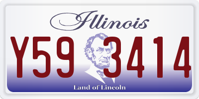 IL license plate Y593414