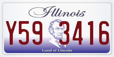 IL license plate Y593416
