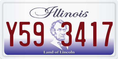 IL license plate Y593417