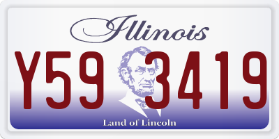 IL license plate Y593419