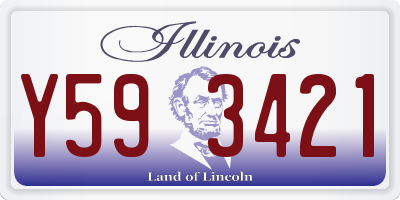IL license plate Y593421