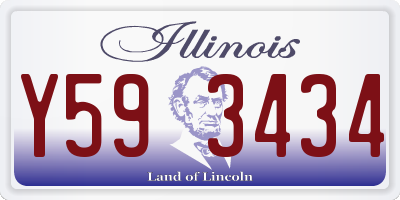 IL license plate Y593434