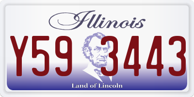 IL license plate Y593443
