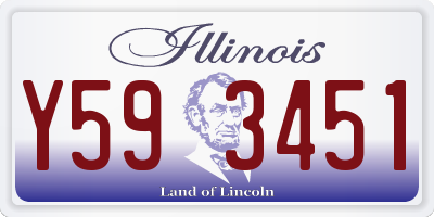 IL license plate Y593451